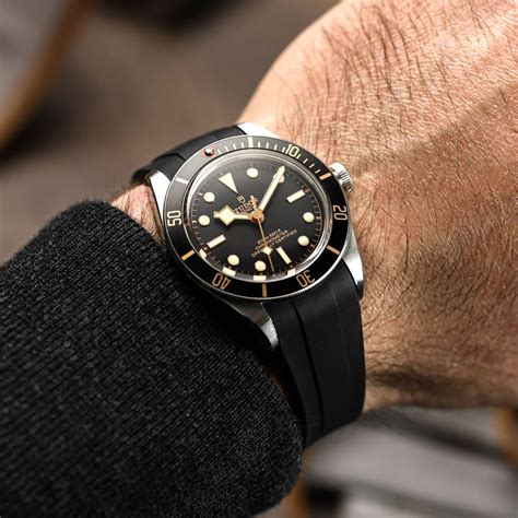 tudor black bay 58 leather strap replacement|black bay 58 rubber straps.